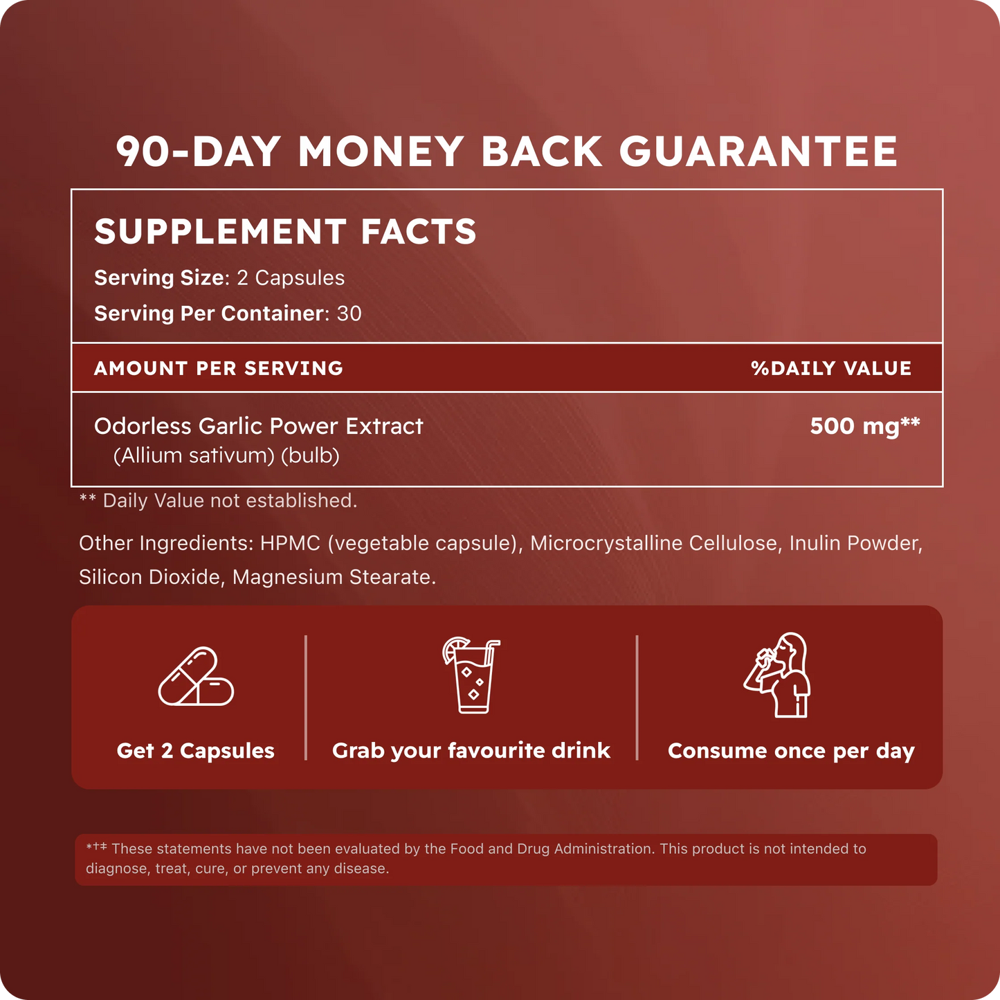 Odorless Garlic Extract Capsules