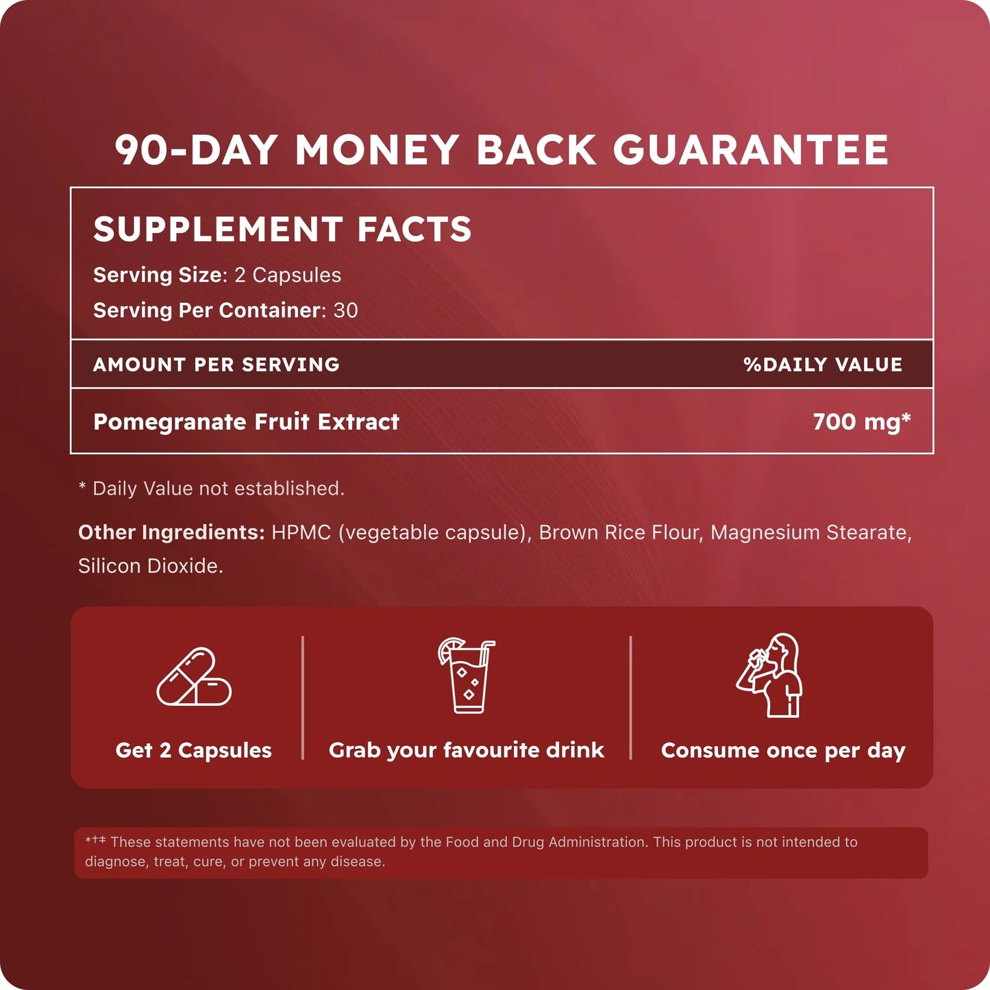 Organic Pomegranate Extract Capsules